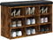 vidaXL - Schoenenbank - 82x32x50 - cm - bewerkt - hout - gerookt - eikenkleurig