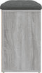 vidaXL - Schoenenbank - 82x32x50 - cm - bewerkt - hout - grijs - sonoma - eikenkleurig