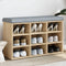 vidaXL - Schoenenbank - 82x32x50 - cm - bewerkt - hout - sonoma - eikenkleurig
