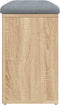 vidaXL - Schoenenbank - 82x32x50 - cm - bewerkt - hout - sonoma - eikenkleurig