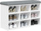 vidaXL - Schoenenbank - 82x32x50 - cm - bewerkt - hout - wit
