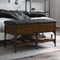 vidaXL - Schoenenbank - 82x42x45 - cm - bewerkt - hout - bruin - eikenkleur