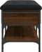 vidaXL - Schoenenbank - 82x42x45 - cm - bewerkt - hout - bruin - eikenkleur