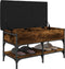 vidaXL - Schoenenbank - 82x42x45 - cm - bewerkt - hout - gerookt - eikenkleurig