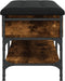 vidaXL - Schoenenbank - 82x42x45 - cm - bewerkt - hout - gerookt - eikenkleurig