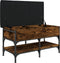 vidaXL - Schoenenbank - 82x42x45 - cm - bewerkt - hout - gerookt - eikenkleurig
