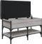 vidaXL - Schoenenbank - 82x42x45 - cm - bewerkt - hout - grijs - sonoma - eikenkleurig