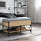 vidaXL - Schoenenbank - 82x42x45 - cm - bewerkt - hout - sonoma - eikenkleurig