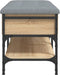 vidaXL - Schoenenbank - 82x42x45 - cm - bewerkt - hout - sonoma - eikenkleurig