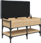 vidaXL - Schoenenbank - 82x42x45 - cm - bewerkt - hout - sonoma - eikenkleurig
