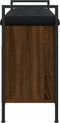 vidaXL - Schoenenbank - 85,5x32x57,5 - cm - bewerkt - hout - bruin - eikenkleur