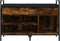 vidaXL - Schoenenbank - 85,5x32x57,5 - cm - bewerkt - hout - gerookt - eikenkleurig