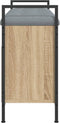 vidaXL - Schoenenbank - 85,5x32x57,5 - cm - bewerkt - hout - sonoma - eikenkleurig