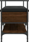 vidaXL - Schoenenbank - 85,5x42x57,5 - cm - bewerkt - hout - bruin - eikenkleur