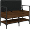 vidaXL - Schoenenbank - 85,5x42x57,5 - cm - bewerkt - hout - bruin - eikenkleur