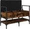 vidaXL - Schoenenbank - 85,5x42x57,5 - cm - bewerkt - hout - gerookt - eikenkleurig