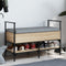 vidaXL - Schoenenbank - 85,5x42x57,5 - cm - bewerkt - hout - sonoma - eikenkleurig