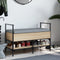 vidaXL - Schoenenbank - 85,5x42x57,5 - cm - bewerkt - hout - sonoma - eikenkleurig