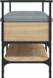 vidaXL - Schoenenbank - 85,5x42x57,5 - cm - bewerkt - hout - sonoma - eikenkleurig