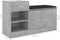 vidaXL - Schoenenbank - 94,5x31x57 - cm - bewerkt - hout - betongrijs