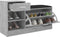 vidaXL - Schoenenbank - 94,5x31x57 - cm - bewerkt - hout - betongrijs