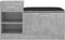 vidaXL - Schoenenbank - 94,5x31x57 - cm - bewerkt - hout - betongrijs