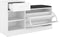 vidaXL - Schoenenbank - 94,5x31x57 - cm - bewerkt - hout - hoogglans - wit
