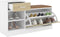 vidaXL - Schoenenbank - 94,5x31x57 - cm - bewerkt - hout - wit - sonoma - eikenkleurig