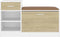 vidaXL - Schoenenbank - 94,5x31x57 - cm - bewerkt - hout - wit - sonoma - eikenkleurig