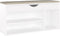 vidaXL - Schoenenbank - en - kussen - 104x30x49 - cm - hout - wit - sonoma - eiken
