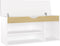 vidaXL - Schoenenbank - en - kussen - 104x30x49 - cm - hout - wit - sonoma - eiken