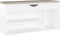 vidaXL - Schoenenbank - met - kussen - 104x30x49 - cm - bewerkt - hout - wit