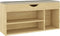 vidaXL - Schoenenbank - met - kussen - 104x30x49 - cm - bewerkt - hout - sonoma - eiken