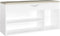 vidaXL - Schoenenbank - met - kussen - 104x30x49 - cm - bewerkt - hout - hoogglans - wit