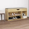 vidaXL - Schoenenbank - met - kussen - 104x30x49 - cm - bewerkt - hout - grijs