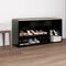 vidaXL - Schoenenbank - met - kussen - 104x30x49 - cm - bewerkt - hout - zwart