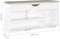 vidaXL - Schoenenbank - met - kussen - 104x30x49 - cm - bewerkt - hout - wit