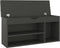 vidaXL - Schoenenbank - met - kussen - 104x30x49 - cm - bewerkt - hout - grijs