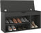 vidaXL - Schoenenbank - met - kussen - 104x30x49 - cm - bewerkt - hout - grijs