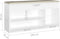 vidaXL - Schoenenbank - met - kussen - 104x30x49 - cm - bewerkt - hout - hoogglans - wit