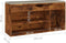 vidaXL - Schoenenbank - met - kussen - 104x30x49 - cm - bewerkt - hout - gerookt - eiken