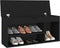 vidaXL - Schoenenbank - met - kussen - 104x30x49 - cm - bewerkt - hout - zwart