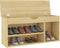 vidaXL - Schoenenbank - met - kussen - 104x30x49 - cm - bewerkt - hout - sonoma - eiken