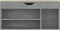 vidaXL - Schoenenbank - met - kussen - 104x30x49 - cm - bewerkt - hout - betongrijs