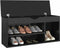 vidaXL - Schoenenbank - met - kussen - 104x30x49 - cm - hout - hoogglans - zwart