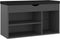 vidaXL - Schoenenbank - met - kussen - 80x30x47 - cm - bewerkt - hout - grijs