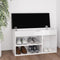 vidaXL - Schoenenbank - met - kussen - 80x30x47 - cm - bewerkt - hout - hoogglans - wit