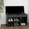 vidaXL - Schoenenbank - met - kussen - 80x30x47 - cm - bewerkt - hout - grijs