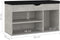 vidaXL - Schoenenbank - met - kussen - 80x30x47 - cm - bewerkt - hout - betongrijs