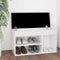 vidaXL - Schoenenbank - met - kussen - 80x30x47 - cm - bewerkt - hout - wit